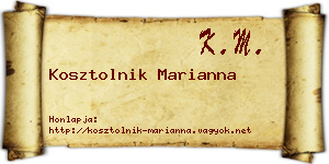 Kosztolnik Marianna névjegykártya