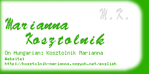 marianna kosztolnik business card
